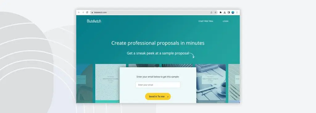 Bidsketch proposal document software
