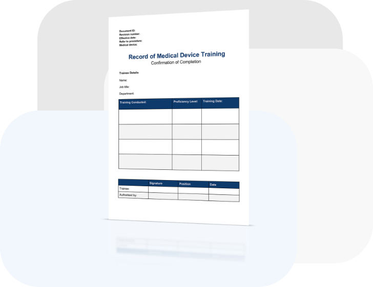 eSign Record Medical Device Training Template