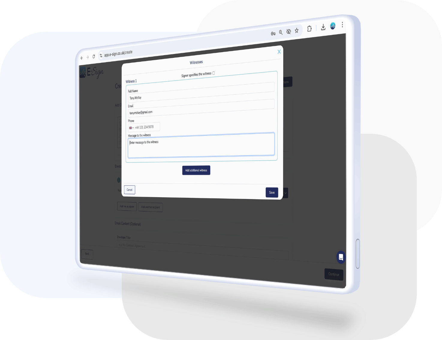 E-Sign eWitnessing