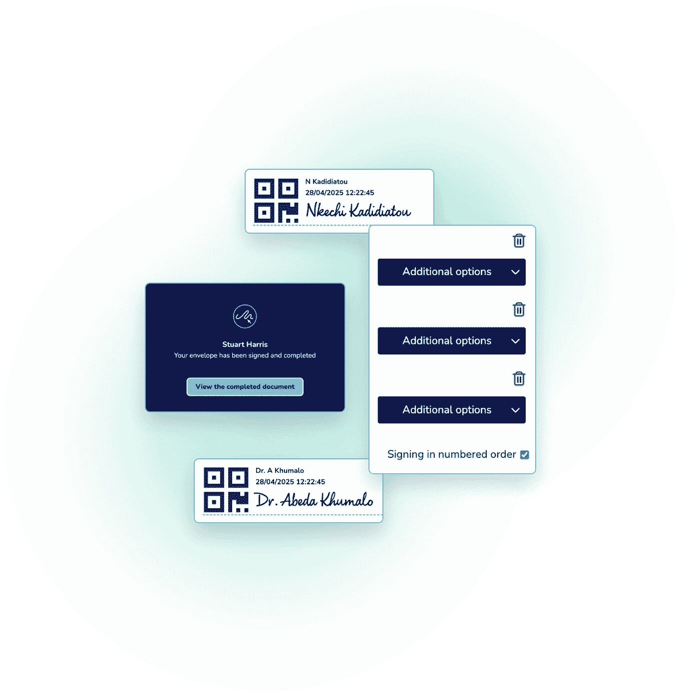 Dashboard E-Sign Features