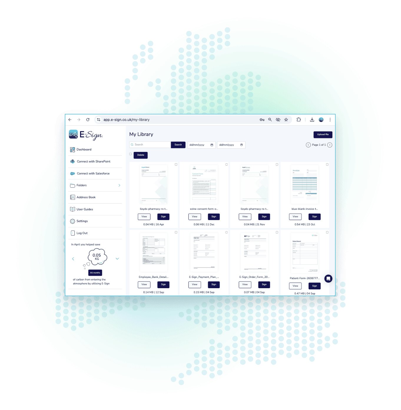 E-Sign Document Library
