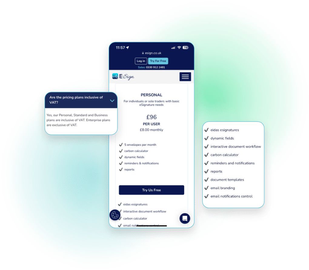 esign has transparent pricing