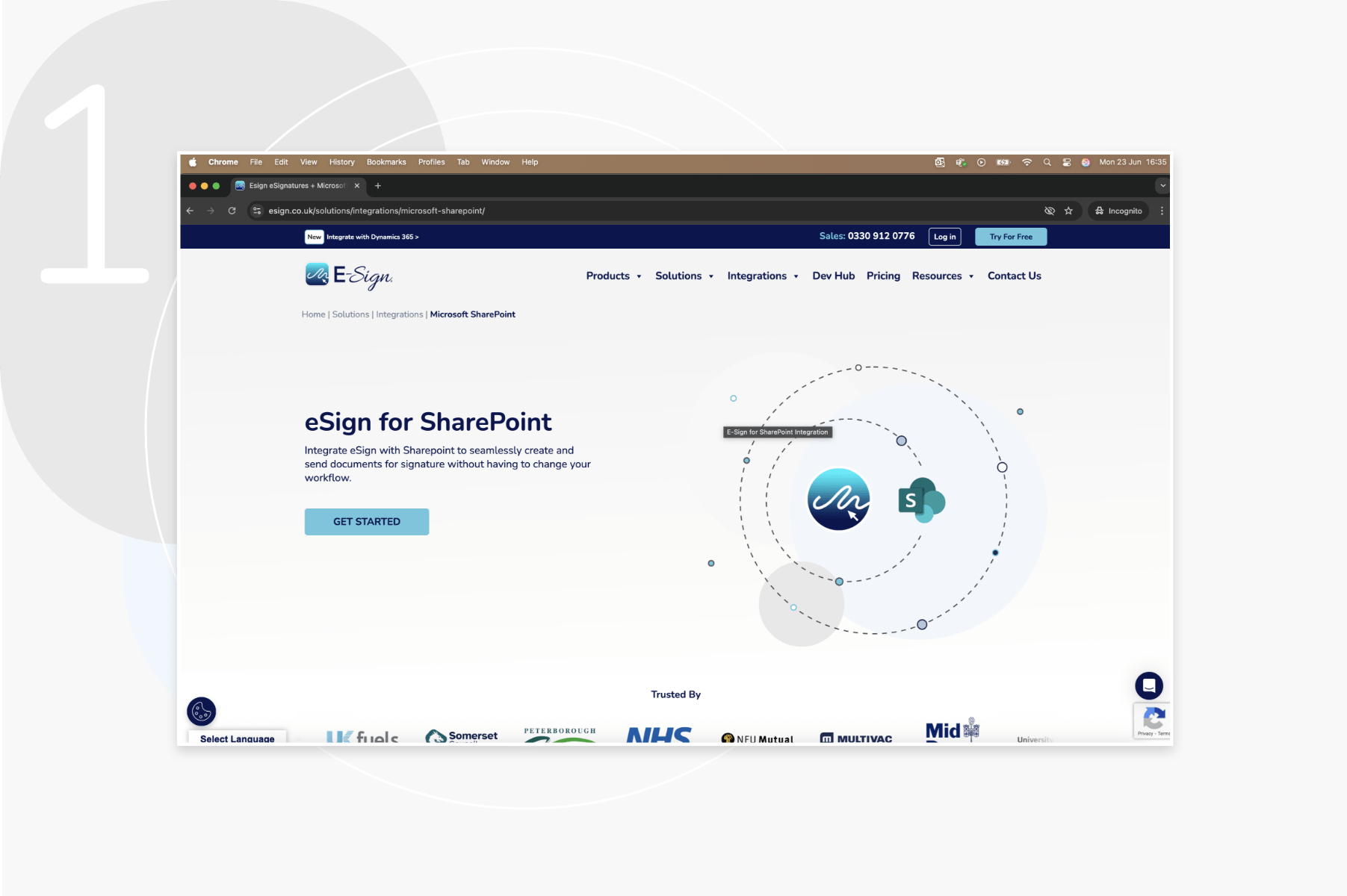 Install E-Sign for SharePoint Step 1