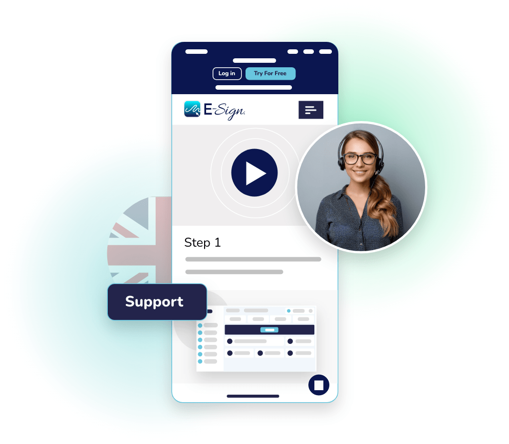 esign has a dedicated uk based support team