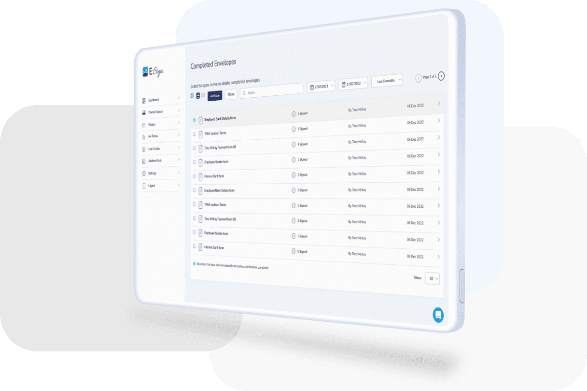 esign document management