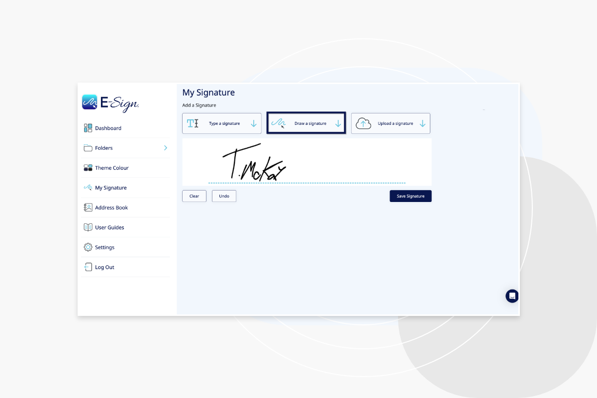 draw your e-signature