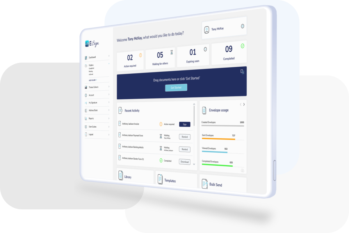 Esign PDF documents