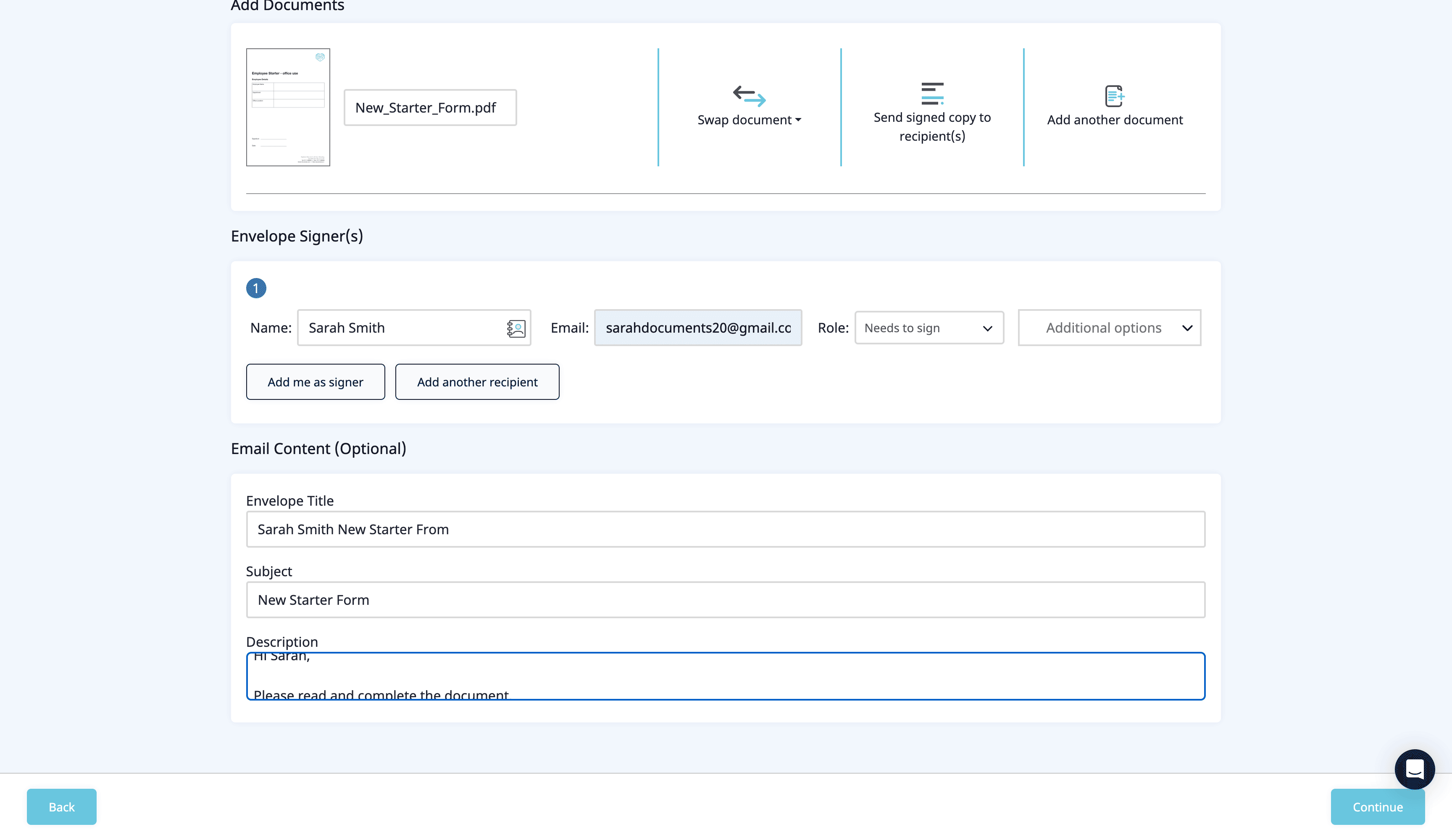 Attach Supporting Literature for Esigning