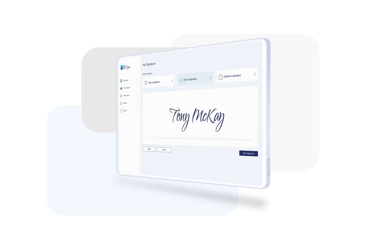 Create Electronic Signatures Screenshot