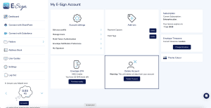 how to delete esign account
