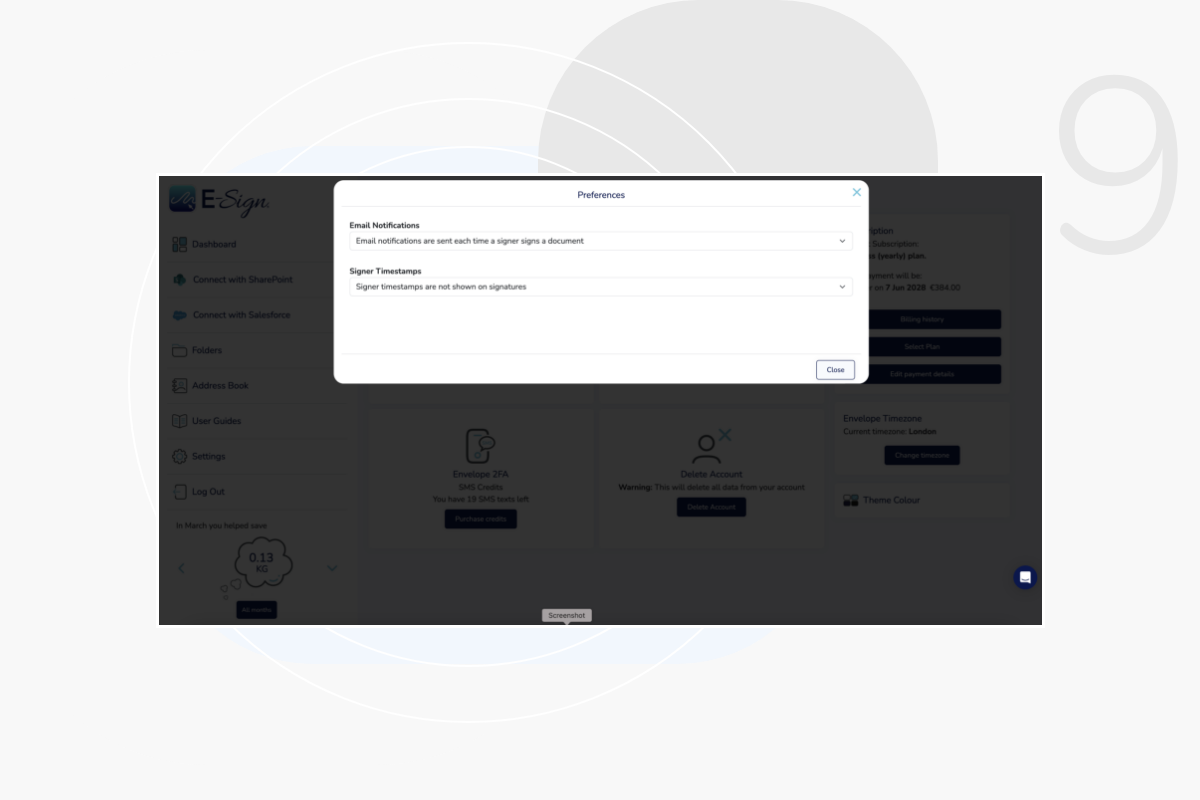 Account Preferences