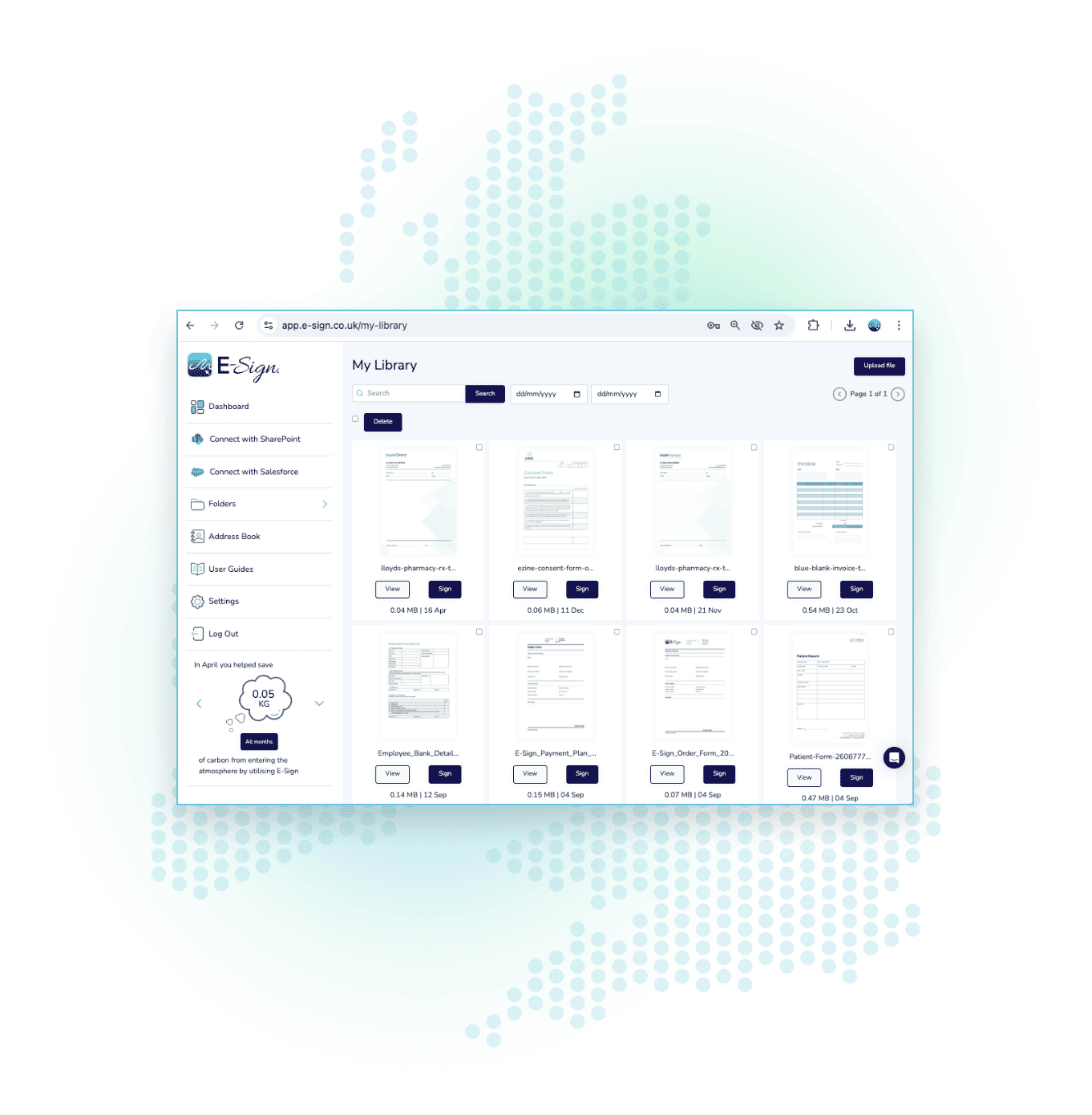 E-Sign Document Library